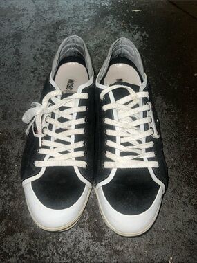 Moschino Black and White Low-Top Sneakers